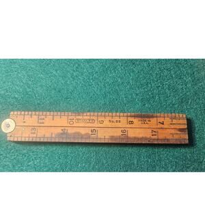 Vintage Stanley No. 68 Wooden Folding Rule, Ruler, 24 Inches, Boxwood,